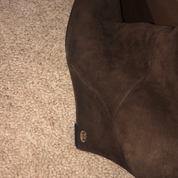 Brown suede wedge boot - Picture 8 of 8